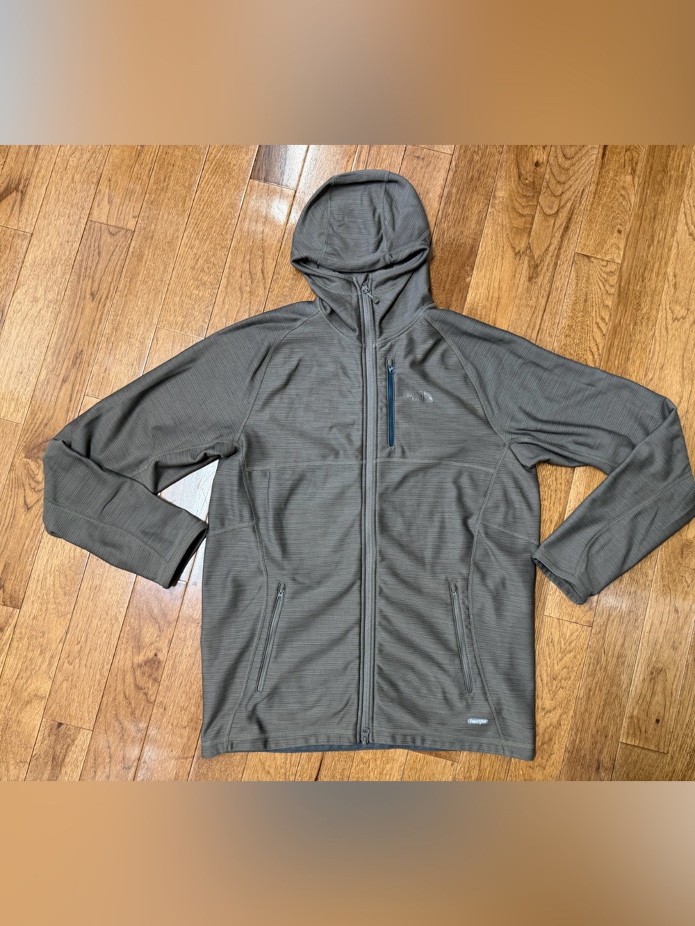 The North Face Men's Zip-Up Hooded Jacket in Taupe Size Large